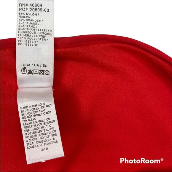 VYB Vicious Young Babes Side Slit High Waist High Leg Bikini Bottom Red Size M - Picture 4 of 6